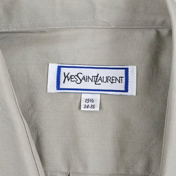 VTG Yves Saint Laurent Mens Button Up Long Sleeve Dress Shirt SIZE: 15.5/34-35 - Picture 5 of 9